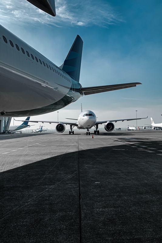 Airliners on the apron